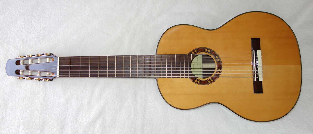 Bartolex SRS8 Classical 8-String Harp Guitar Solid Spruce Top, w/Hardshell Case