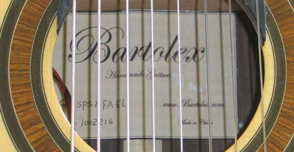 2010 BARTOLEX SPS8FACEL  8-String Fanned-Fret Classical Harp Guitar