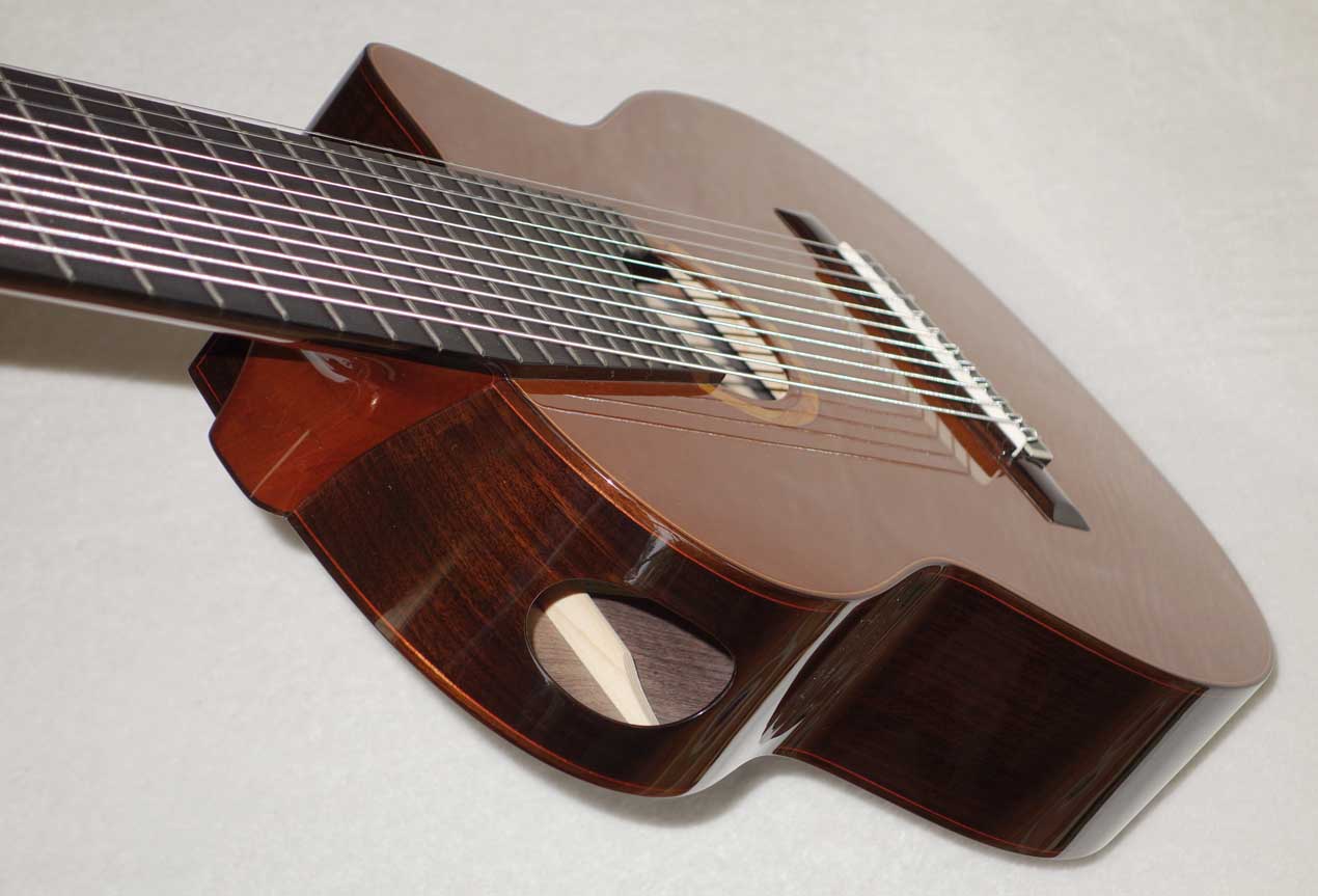 MILAGRO MRC11 Alto 11-String Classical Harp Guitarw/ Case, Cedar Top All / Solid Tonewoods