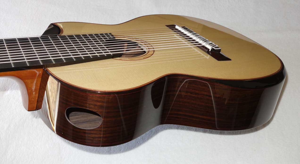 New MILAGRO Master Alto 11-S / Spruce Top / 11-String Classical Harp Guitar w/Case, All Solid Tonewoods