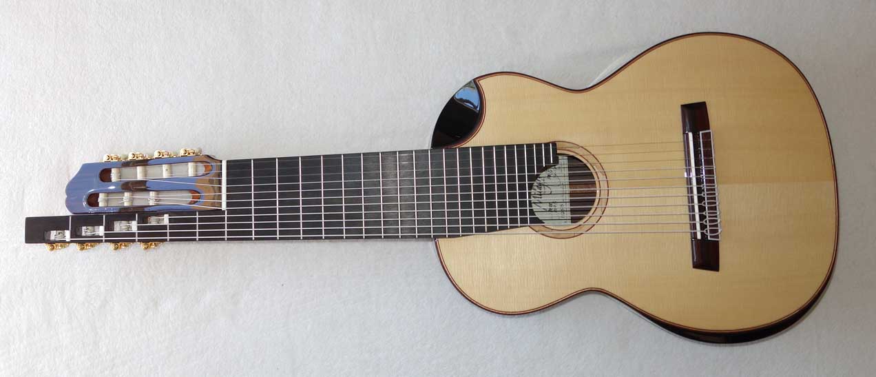 New MILAGRO Master Alto 11-S / Spruce Top / 11-String Classical Harp Guitar w/Case, All Solid Tonewoods