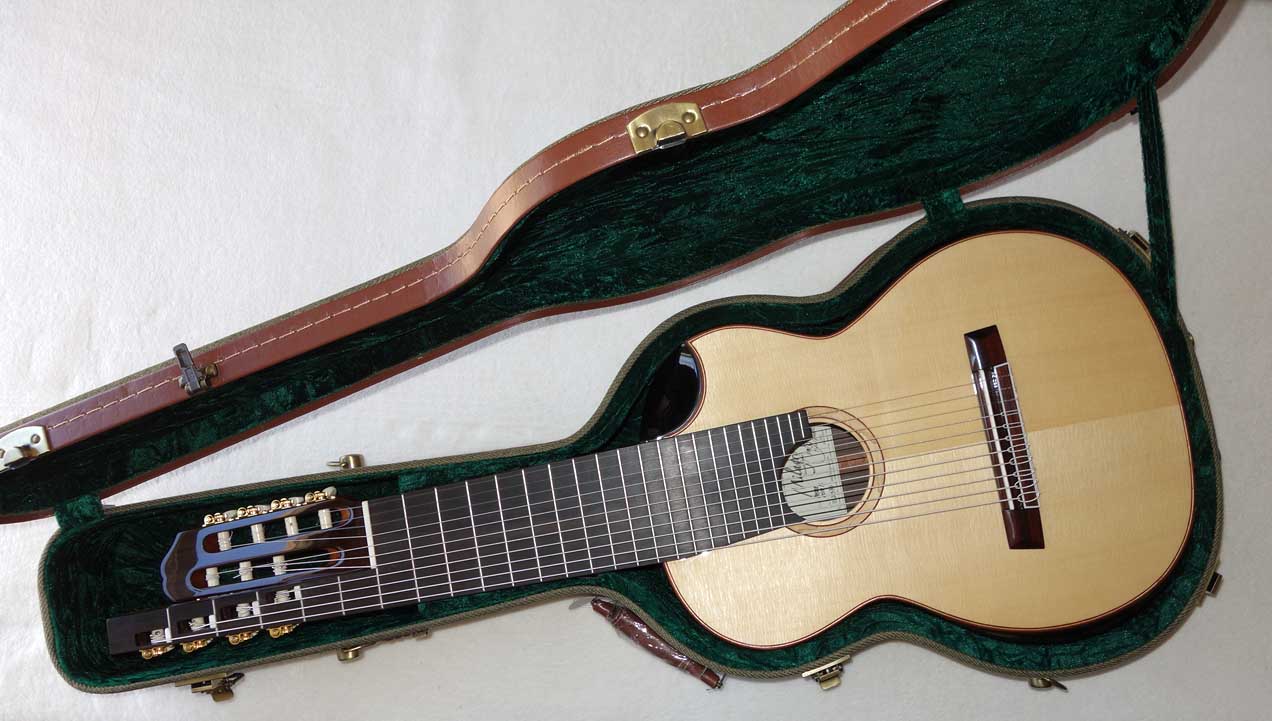 New MILAGRO Master Alto 11-S / Spruce Top / 11-String Classical Harp Guitar w/Case, All Solid Tonewoods
