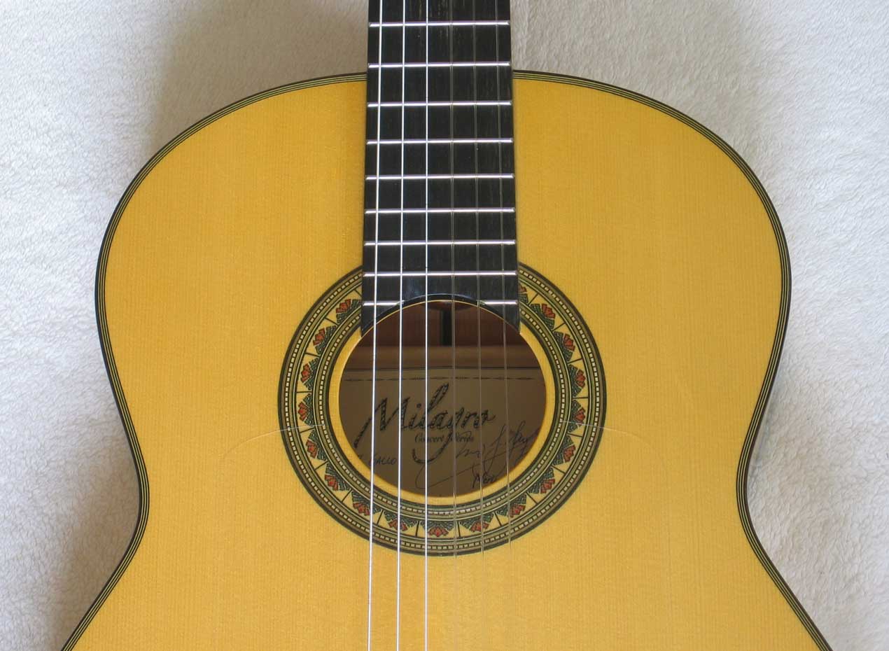 Milagro El Gallo Flamenco Guitar, Spruce Top, Neris Gonzalez Signed Label