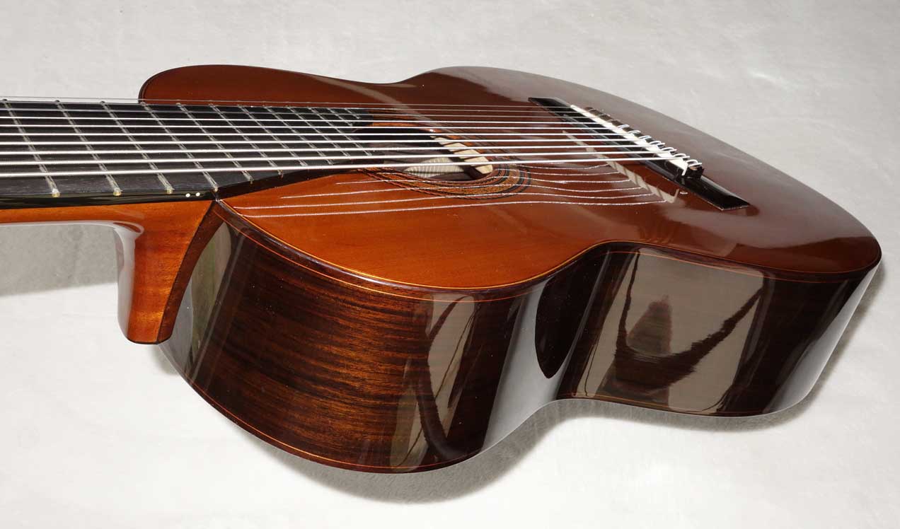 Milagro MRC10 Concert 10-String Classical Harp Guitar, Cedar Top w/Hardshell Case