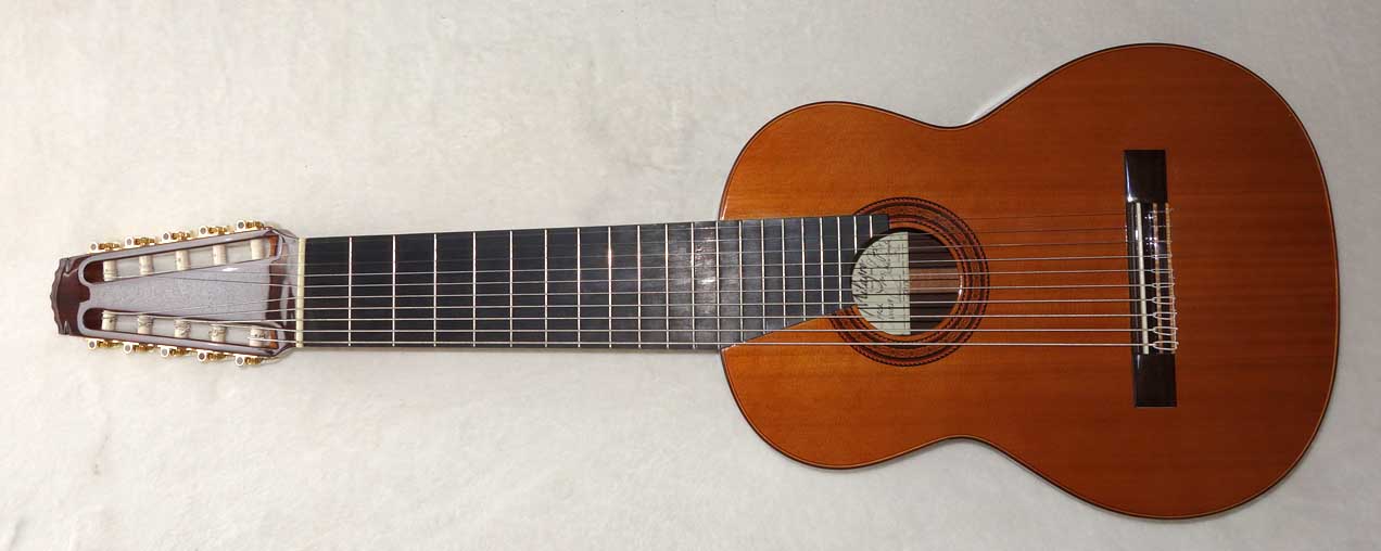 Milagro MRC10 Concert 10-String Classical Harp Guitar, Cedar Top w/Hardshell Case