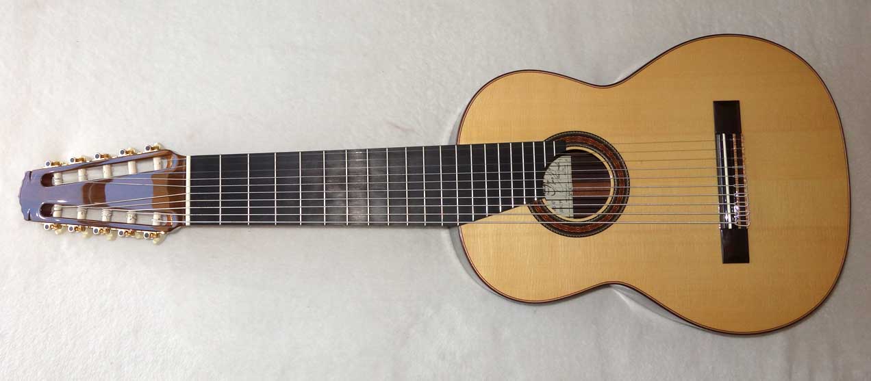 MILAGRO MRS10 10-String Classical Harp Guitar, Spruce Top