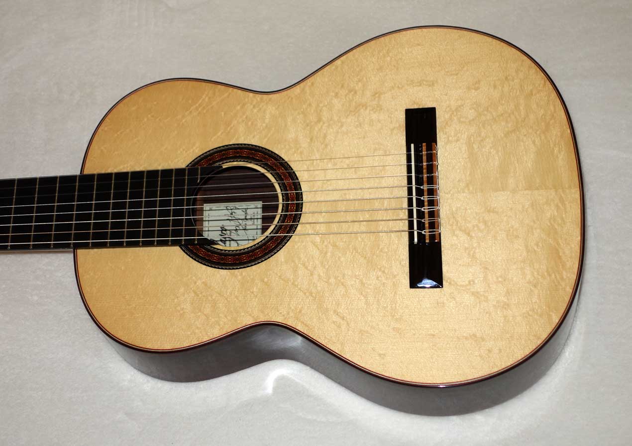 Milagro MRS8 8-String Classical Harp Guitar w/ Case, Bear Claw Spruce Top