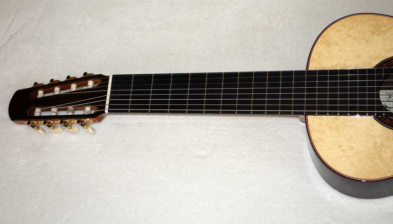 Milagro MRS8 8-String Classical Harp Guitar w/ Case, Bear Claw Spruce Top