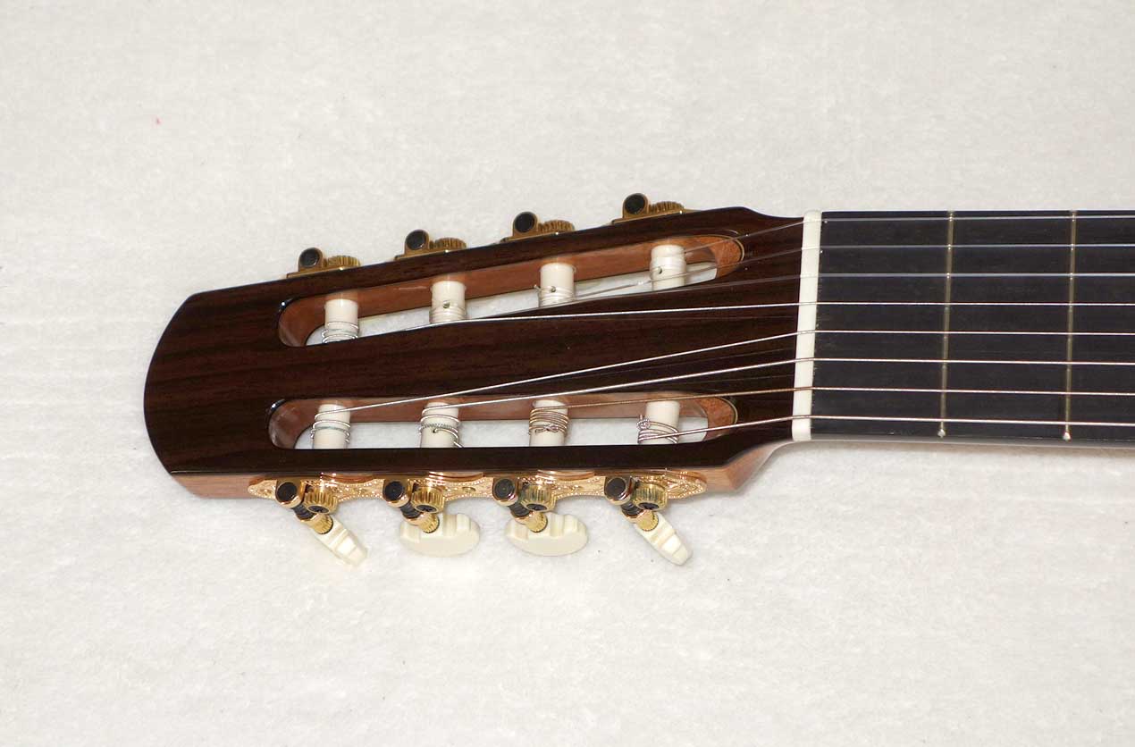 Milagro MRS8 8-String Classical Harp Guitar w/ Case, Bear Claw Spruce Top