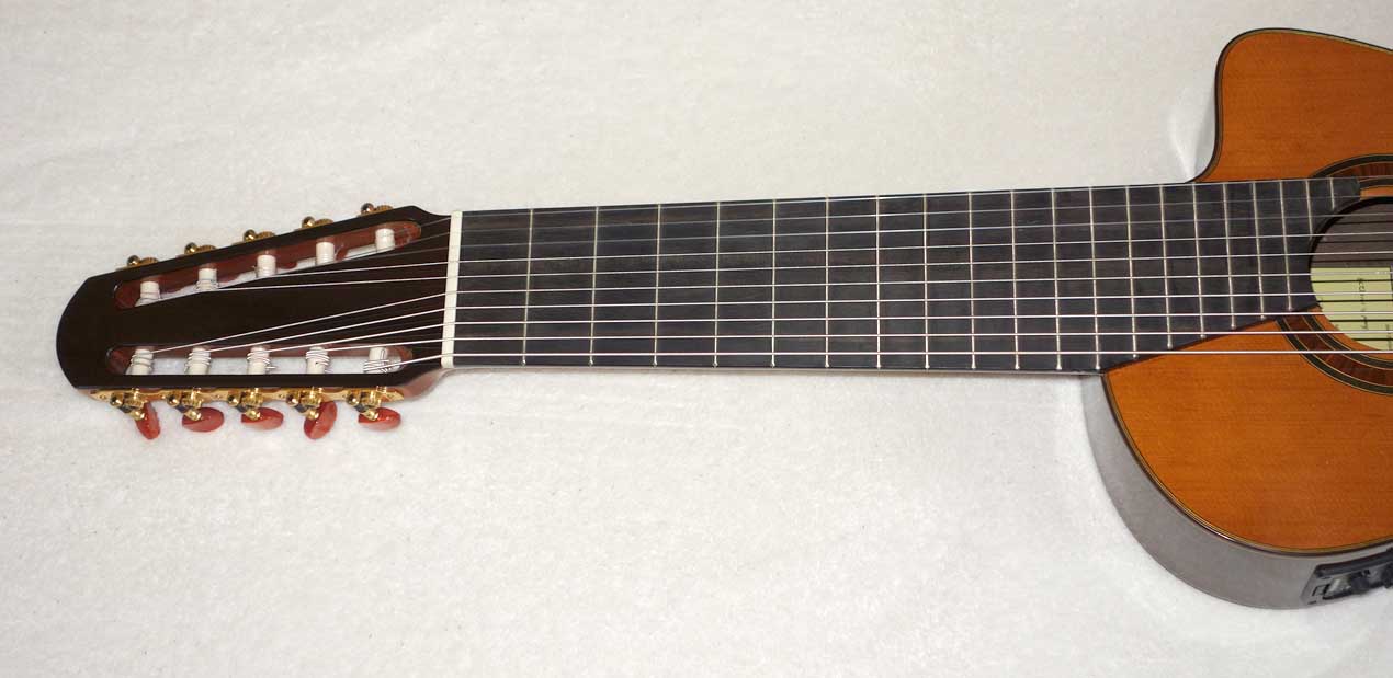 NEW Bartolex SLC10CEL 10-String Classical Harp Guitar w/Case, [Cutaway / Fishman Presys Pickup]