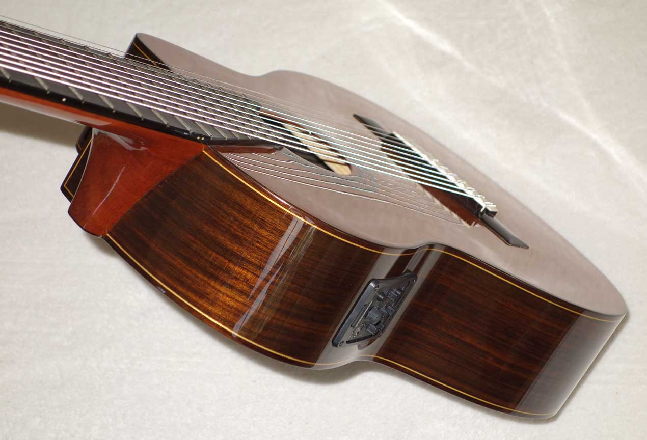 NEW Bartolex SLC10CEL 10-String Classical Harp Guitar w/Case, [Cutaway / Fishman Presys Pickup]