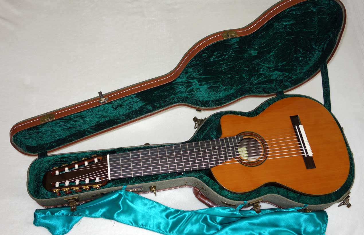 NEW Bartolex SLC10CEL 10-String Classical Harp Guitar w/Case, [Cutaway / Fishman Presys Pickup]