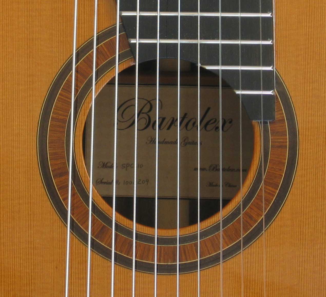 NEW Bartolex SPC10 10-String Classical Harp Guitar [Cedar/Indian Rosewood] w/Sound Port