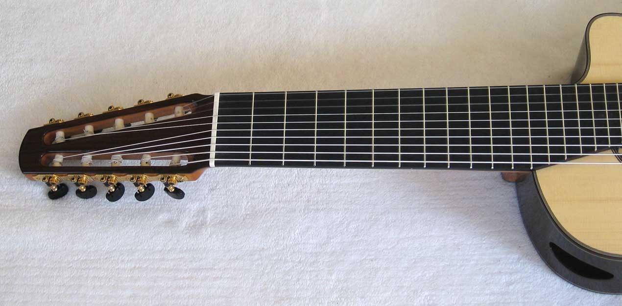 BARTOLEX SPS10CEL Classical Harp Guitar, Spruce Top, Spund Port, Fishman Presys PU + Case