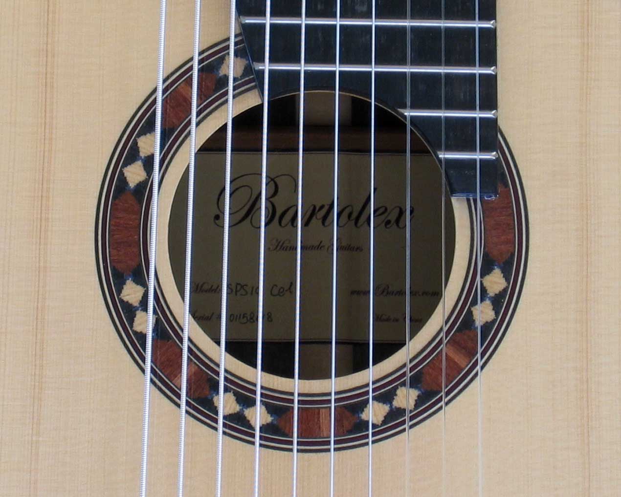 BARTOLEX SPS10CEL Classical Harp Guitar, Spruce Top, Spund Port, Fishman Presys PU + Case