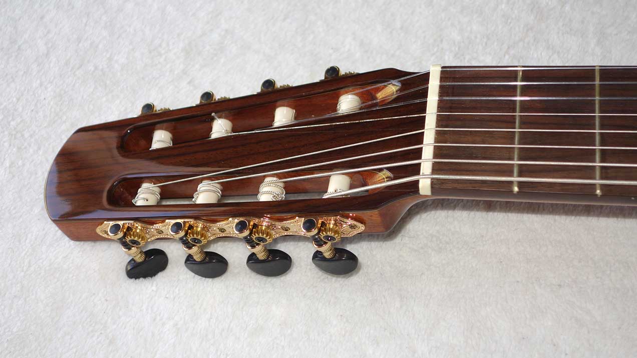 BARTOLEX SRC8 Classical 8-String Harp Guitar w/Silk-Lined Case, Cedar Top