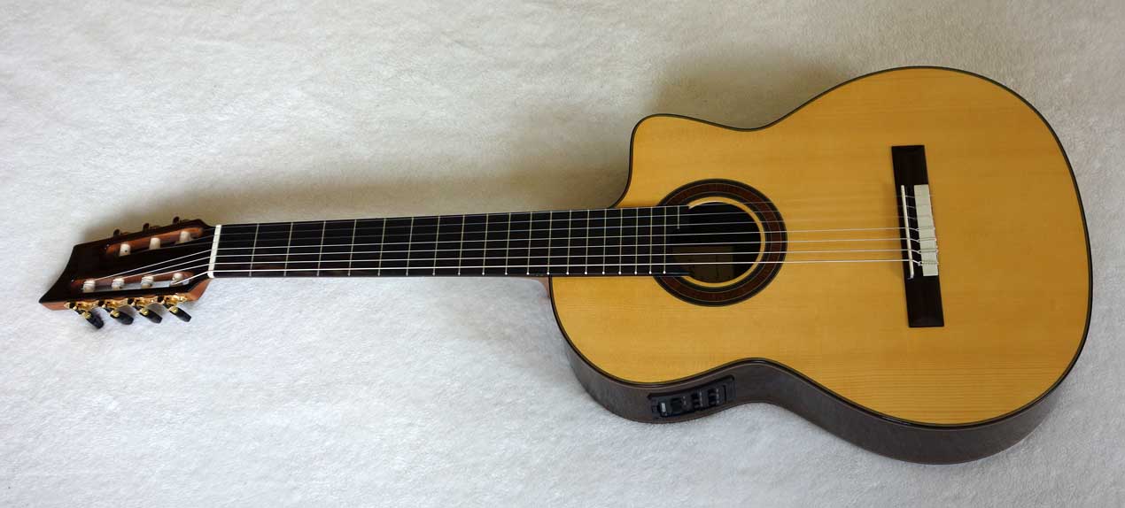Bartolex SRS7CEL 7-String Classical Harp Guitar w/ Case, Fishman Presys Pickup