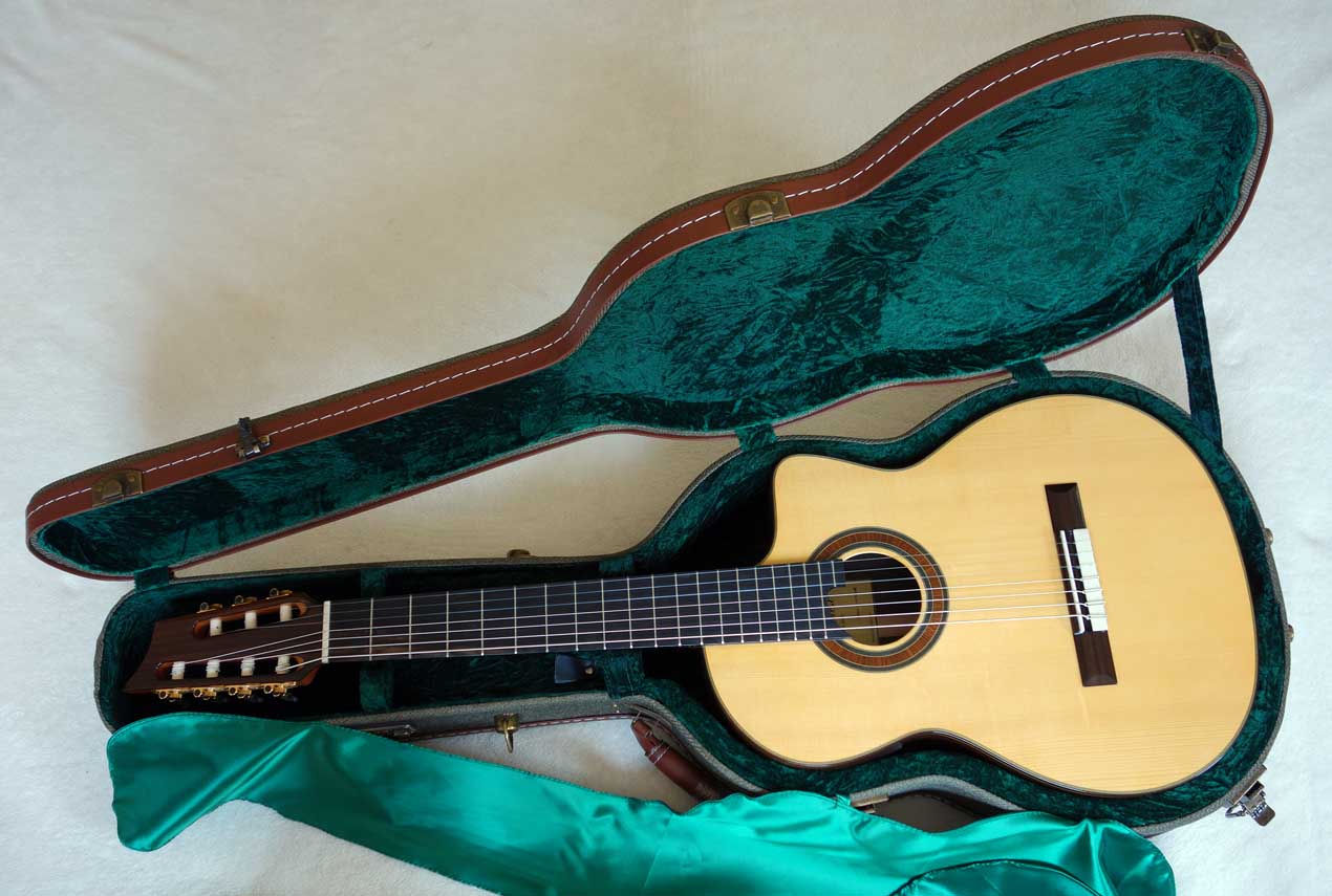 Bartolex SRS7CEL 7-String Classical Harp Guitar w/ Case, Fishman Presys Pickup